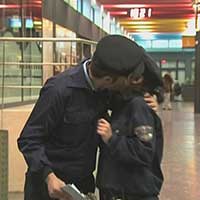 Security Man Kissing