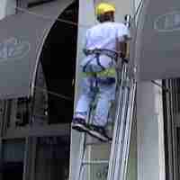 Man Falling On Ladder